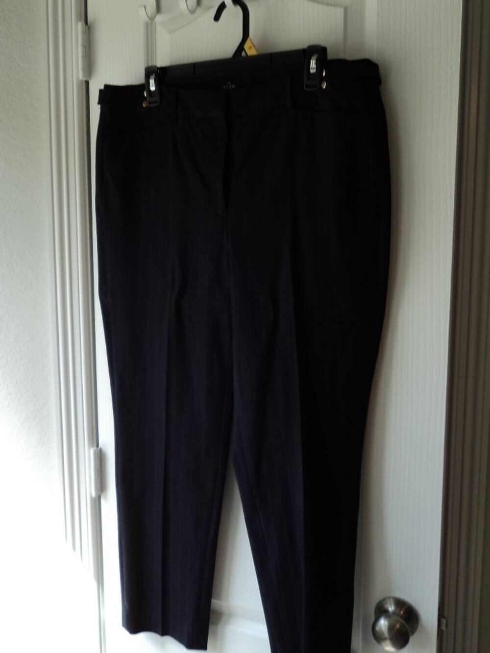 Slim Ankle Pinstripe Pant Blue